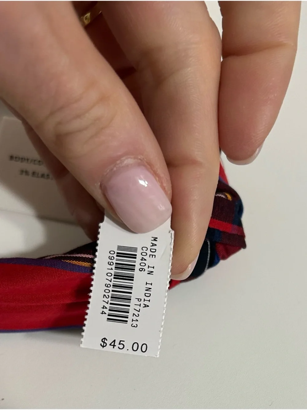 NWT J. Crew Tartan Knotted Headband